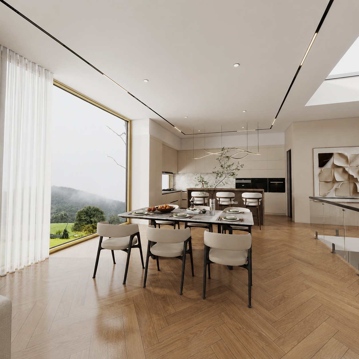 Belair Project open-plan dining and kitchen, Adelaide Hills — StellarNova